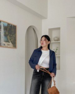 Redezen Crop Collar Jacket