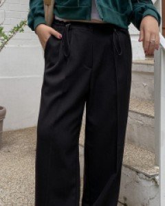 [EVELLET] Teen Viewen string wide Slacks