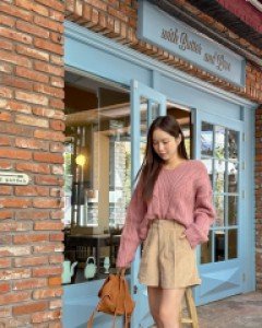 [EVELLET]Mophevin Corduroy 4.Pedal pushers Pants