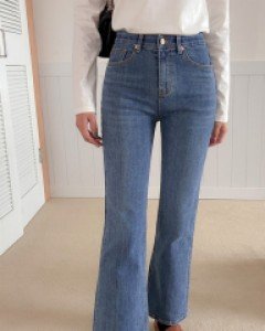 Benbiru semi-boot cut denim pants
