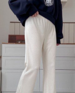 Benzmi Ribbed Flared Waistband Pants