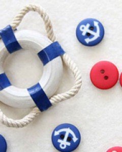 마린단추set(5개)  ♡펠트하우스/펠트공예/펠트재료/단추/단추장식/모양단추/캐릭터단추♡