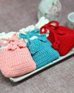 행복주머니 ★니뜨,복주머니,설날,명절,설,용돈주머니,복조리백,뜨개가방,뜨개파우치,명절선물,선물봉투,허니★