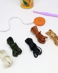 스티치 끈 (2마) /니뜨,스티치끈,스트링끈,스티치스트랩,조임끈,가죽끈,뜨개스트랩,뜨개조임끈,가방부자재,뜨개부자재