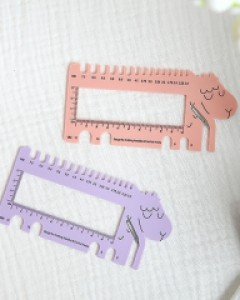 컷팅 게이지자 /바늘측정기,인치즉정기,컷팅게이지자,실커터,휴대용자,뜨개용품,뜨개도구,뜨개부자재,뜨개용품부자재