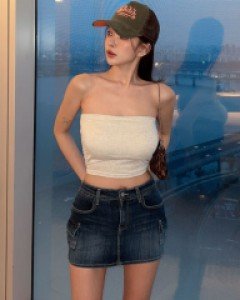 쥬쥬 튜브탑 [모달37%,캡내장]