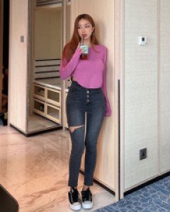 커비 하이핏 일자팬츠