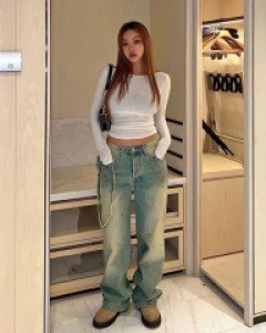 쿠니튼 로우핏 와이드팬츠