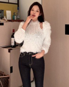 샤브 펄 나시 퍼 볼레로 세트