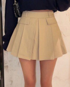 두엔 플리츠 스커트
