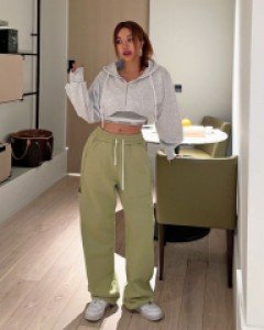 제닐 밴딩 스토퍼 와이드팬츠