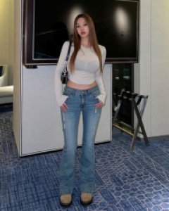 레코딩 사선 로우핏 부츠컷팬츠