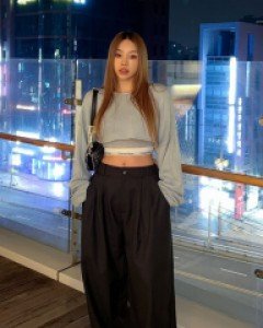 치케 크롭 레이어드 니트