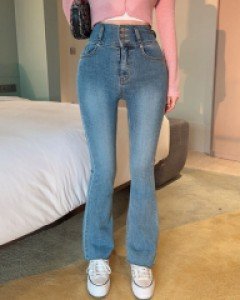 브아린 하이웨스트 부츠컷팬츠[직결밴딩]