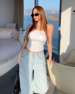 디톡 라운딩 언발 튜브탑[캡내장]