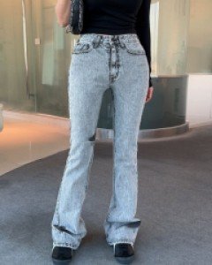 멀버 스톤 하이웨스트 부츠컷팬츠