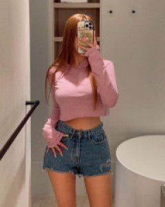 모이닝 크롭 후드 티셔츠[면모달100%]