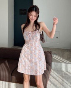 봅슨 플라워 에이라인 원피스