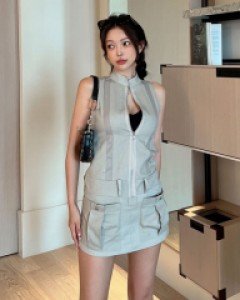 트체 카고 로우 원피스