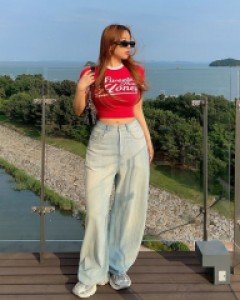 베이슨 로우 와이드팬츠