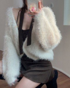 딜위 루즈 솔솔 니트 가디건