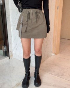 뱅커 스토퍼 밴딩 스커트