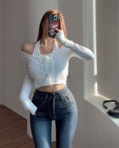 에핀 레이어드 크롭 티셔츠