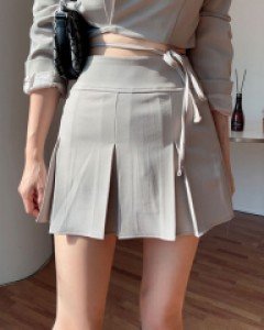 쇼윙 플리츠 반하이 스커트
