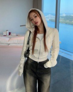 소팅 투웨이 후드집업