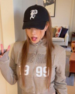 크로닝 자수 볼캡