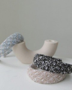 로코스 트위드 헤어밴드 F1030