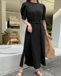 모블링 벨트 롱 원피스 64784