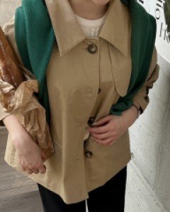 하츠넌 크롭 트렌치 자켓 66640