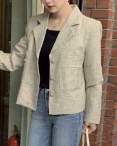 뮤블린 트위드 크롭 자켓 66757