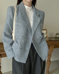 두푸아 트위드 더블 버튼 자켓 67088