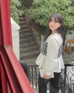 하르센 트위드 배색 블라우스 67425