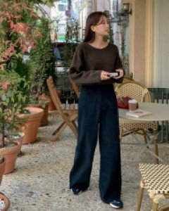 므린든 코듀로이 와이드 팬츠 67549