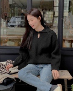 소아루 크롭 빅카라 니트 67919