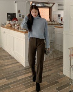 슈이타 뒷밴딩 기모 일자 슬랙스 67990