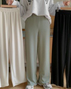 토민 골지 와이드 밴딩 팬츠 69062