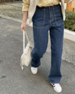 센디느 뒷밴딩 세미 와이드 팬츠 69182