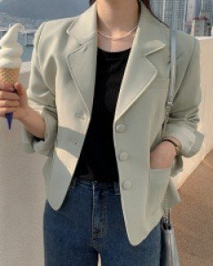 프리예 카라 숏 자켓 69048