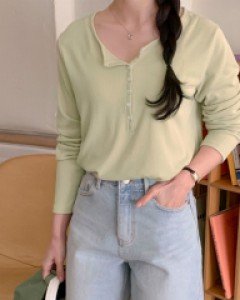 츠민 골지 넥트임 티셔츠 69316