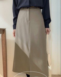 러스던 뒷밴딩 롱 스커트 71578