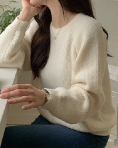 르앤드 라운드넥 니트 72647