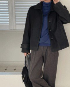 베포드 숏 누빔 코트 72552