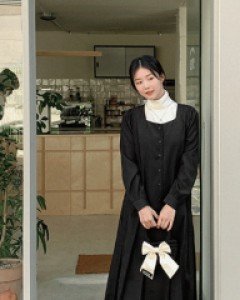 핀디드 롱 원피스 72526