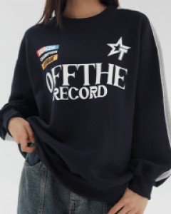 레코드 루즈핏 기모 나염 맨투맨 72616