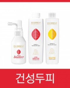 건성, 건선 두피 케어 세트(컨디셔너ph3 300ml,센시티브 에센스 50ml, 샴푸 500ml)