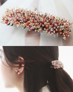 비즈 찰랑 자동핀